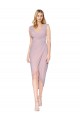 Soft Chiffon Mermaid Cocktail Length Sleeveless Primrose V-Back High Low Evening Gown / Prom Dress / Bridesmaid Dress Glasgow