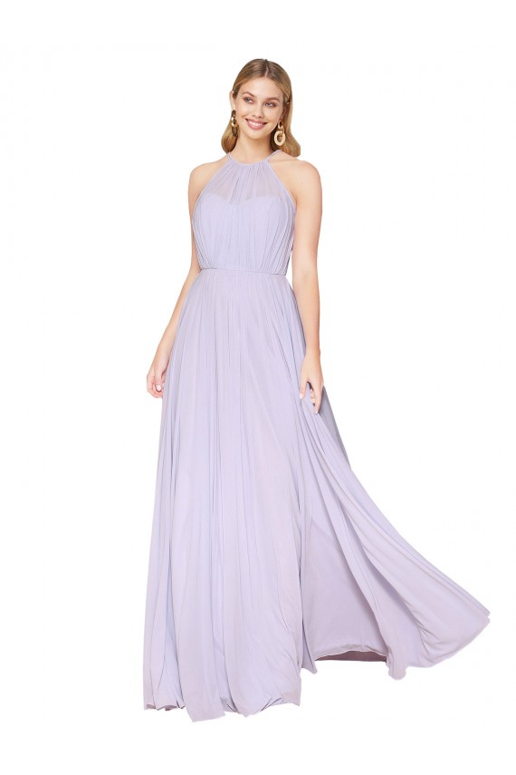 Luxe Chiffon A-Line Long Sleeveless Formal Evening Gown / Prom Dress / Bridesmaid Dress Glasgow