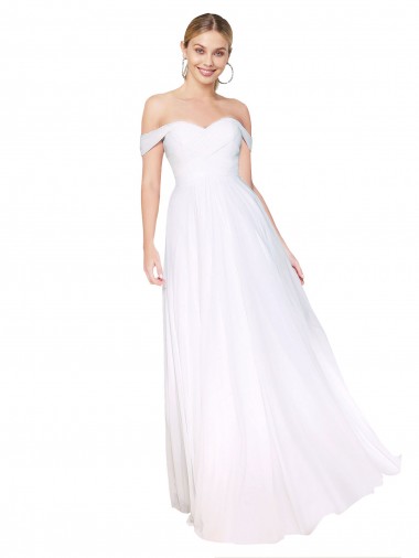 Soft Chiffon A-Line Long Sleeveless Formal Evening Gown / Prom Dress / Bridesmaid Dress Glasgow