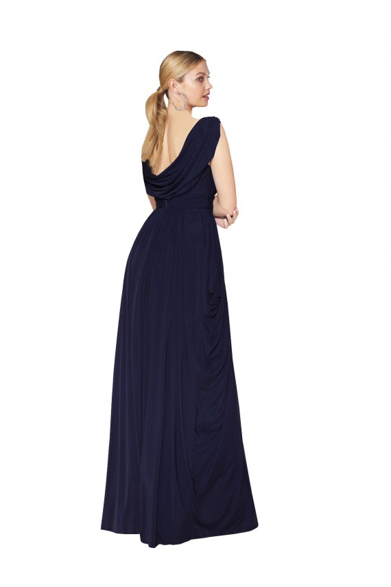 Soft Chiffon A-Line Sleeveless Dark Navy Formal Evening Gown / Prom Dress / Bridesmaid Dress Glasgow