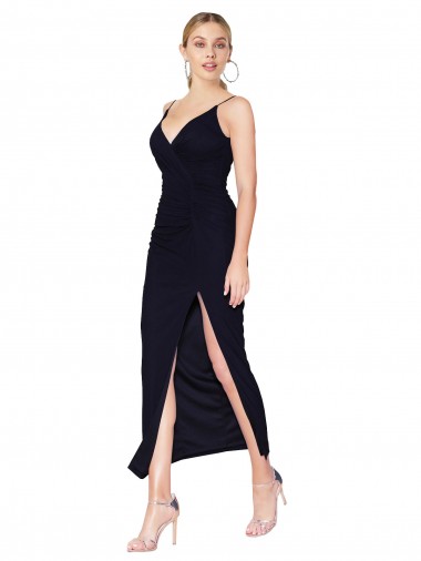 Soft Chiffon Mermaid Knee Length Sleeveless V-Back Formal Evening Gown / Prom Dress / Bridesmaid Dress Glasgow