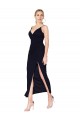 Soft Chiffon Mermaid Knee Length Sleeveless V-Back Formal Evening Gown / Prom Dress / Bridesmaid Dress Glasgow