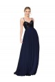 Soft Chiffon & Sequin A-Line Long Sleeveless Semi Formal Evening Dress / Prom Dress / Bridesmaid Dress Glasgow