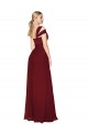 Soft Chiffon A-Line Long Sleeveless Side Slit Prom Dresses Glasgow
