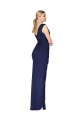Soft Chiffon Mermaid Long Sleeveless V-Back Front Slit Prom Dresses Glasgow