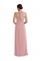 Soft Chiffon A-Line Sleeveless Dusty Pink Semi Formal Evening Dress / Bridesmaid Dress Glasgow