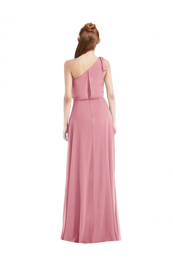 Soft Chiffon A-Line Long Sleeveless Skin Pink Semi Formal Evening Dress / Bridesmaid Dress Glasgow
