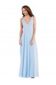 Soft Chiffon Long Sleeveless Semi Formal Evening Dress / Bridesmaid Dress Glasgow