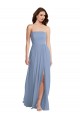 Soft Chiffon Long Sleeveless Front Slit Evening Dresses Glasgow