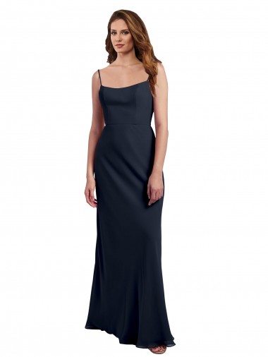 Soft Chiffon A-Line Long Sleeveless Open Back Evening Dress / Bridesmaid Dress Glasgow