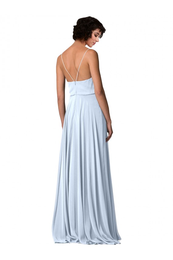 Soft Chiffon A-Line Long Sleeveless Spaghetti Straps Low Back Bridesmaid Dresses Glasgow