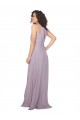 Chiffon A-Line Long Sleeveless Pink Glow Keyhole Back Bridesmaid Dress / Evening Dress Glasgow