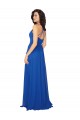 Soft Chiffon A-Line Long Sleeveless Criss Cross Back Evening Dress / Bridesmaid Dress Glasgow