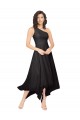 Soft Chiffon A-Line Midi Length Sleeveless Black Cocktail Dresses Glasgow