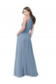 Chiffon A-Line Long Sleeveless Bridesmaid Formal Dress Glasgow