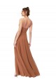 Soft Chiffon A-Line Sleeveless Rosewood Bridesmaid Dress Glasgow