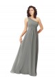 Soft Chiffon A-Line Long Sleeveless Wisteria Bridesmaid Dress Glasgow