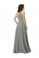 Soft Chiffon A-Line Long Sleeveless Wisteria Bridesmaid Dress Glasgow