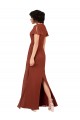 Soft Chiffon A-Line Long Cap Sleeves Bridesmaid Dress / Formal Dress Glasgow