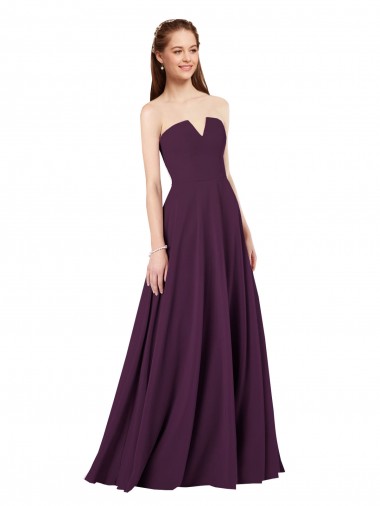 Soft Chiffon A-Line Sleeveless Grape Formal Dress / Bridesmaid Dress Glasgow