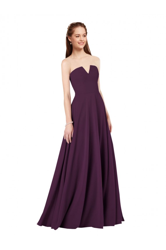 Soft Chiffon A-Line Sleeveless Grape Formal Dress / Bridesmaid Dress Glasgow