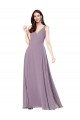 Soft Chiffon Sheath Long Sleeveless Low Back Formal Evening Gown / Bridesmaid Dress Glasgow