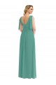 Soft Chiffon A-Line Sleeveless Icelandic Silver Semi Formal Evening Dress / Bridesmaid Dress Glasgow