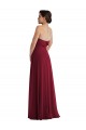 Soft Chiffon A-Line Long Sleeveless Low Back Burgundy Evening Dresses Glasgow