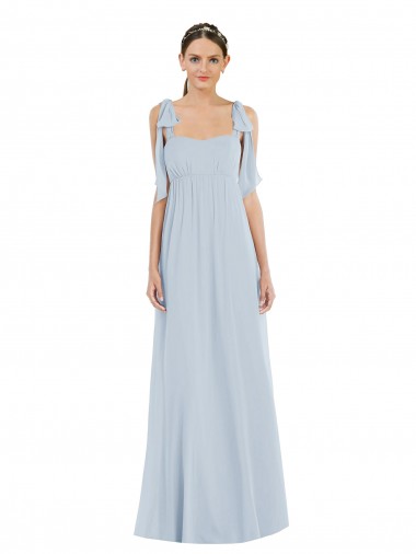Soft Chiffon Long Sleeveless Spaghetti Straps Low Back Evening Dresses Glasgow