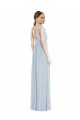Soft Chiffon Long Sleeveless Spaghetti Straps Low Back Evening Dresses Glasgow