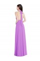 Soft Chiffon A-Line Long Sleeveless Backless Formal Evening Gown / Bridesmaid Dress Glasgow