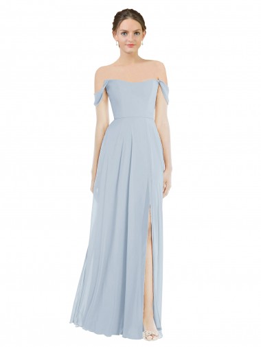 Soft Chiffon A-Line Long Flounce Sleeves Semi Formal Evening Dress / Bridesmaid Dress Glasgow