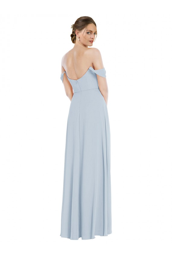 Soft Chiffon A-Line Long Flounce Sleeves Semi Formal Evening Dress / Bridesmaid Dress Glasgow