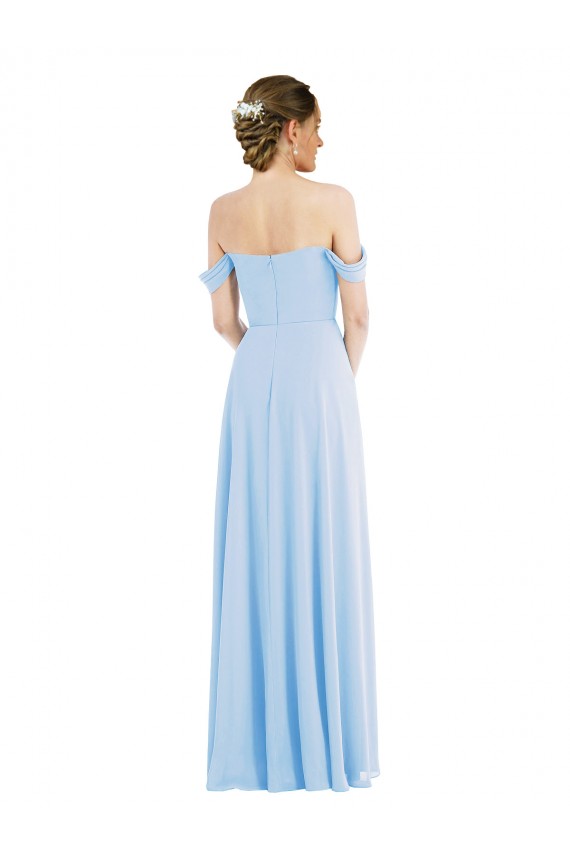 Soft Chiffon A-Line Long Sleeveless Formal Evening Gown / Bridesmaid Dress Glasgow