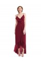 Soft Chiffon A-Line Long Sleeveless Low Back High Low Evening Gown / Bridesmaid Dress Glasgow