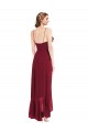 Soft Chiffon A-Line Long Sleeveless Low Back High Low Evening Gown / Bridesmaid Dress Glasgow