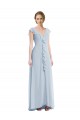 Soft Chiffon A-Line Long Sleeveless V-Back Black Tie Evening Gown / Bridesmaid Dress Glasgow