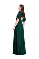 Soft Chiffon A-Line Long Bell Sleeves V-Back Semi Formal Evening Dress / Bridesmaid Dress Glasgow