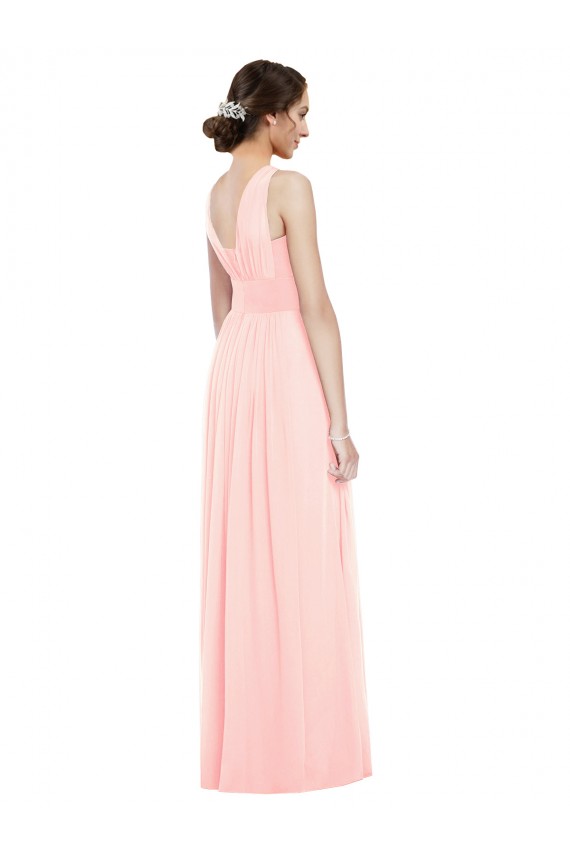 Luxe Chiffon A-Line Long Sleeveless Bridesmaid Dress Glasgow