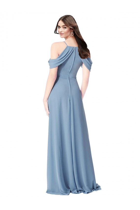 Soft Chiffon A-Line Long Sleeveless Evening Dress / Bridesmaid Dress Glasgow