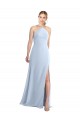 Chiffon A-Line Long Sleeveless Keyhole Back Daring Side Slit Bridesmaid Dresses Glasgow