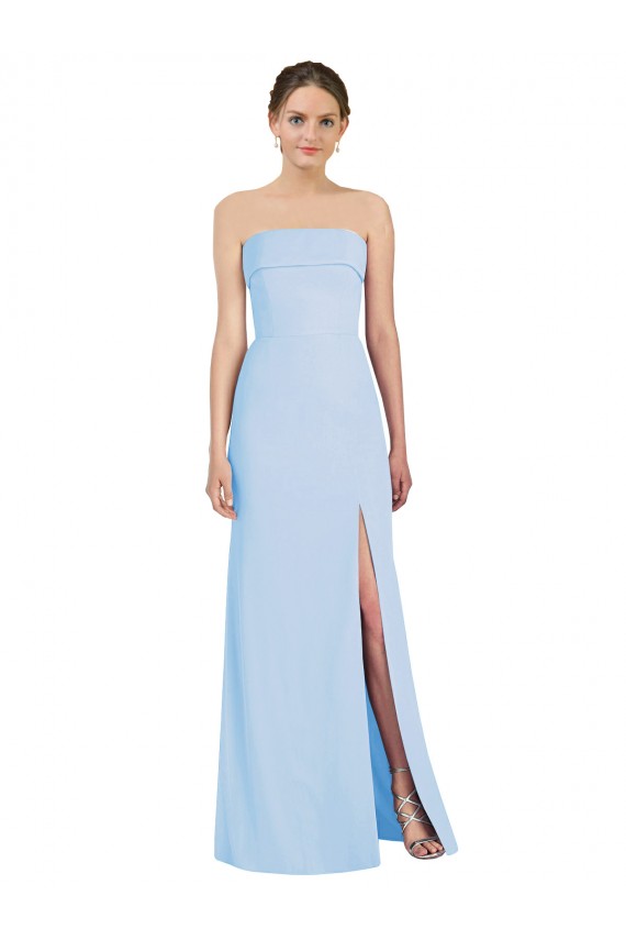 Soft Chiffon Trumpet Long Sleeveless Low Back Black Tie Evening Gown / Bridesmaid Dress Glasgow