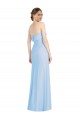 Soft Chiffon Trumpet Long Sleeveless Low Back Black Tie Evening Gown / Bridesmaid Dress Glasgow