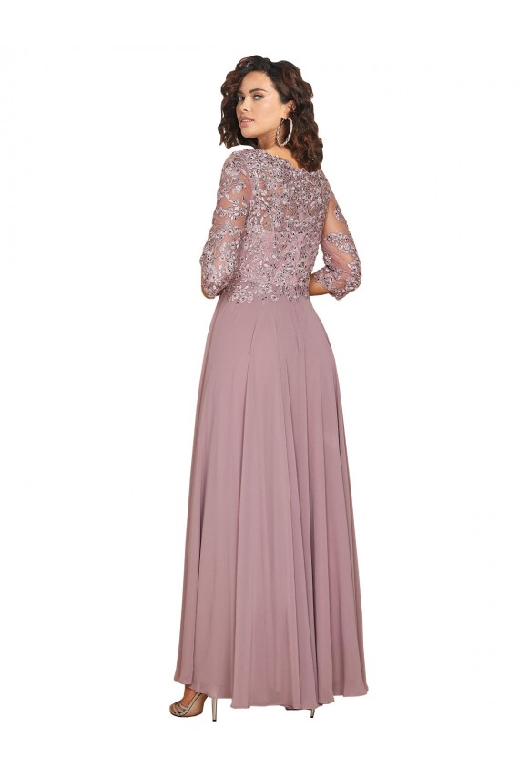 Soft Chiffon A-Line Long Long Sleeves Prom Dress / Bridesmaid Dress Glasgow