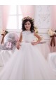 Tulle & Lace Ball Gown Chapel Train Sleeveless V-Back Flower Girl Dress Glasgow