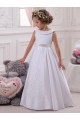 Satin & Lace Ball Gown Long Sleeveless Flower Girl Dresses Glasgow