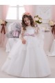 Tulle & Lace Ball Gowns Chapel Train Sleeveless Flower Girl Dress Glasgow