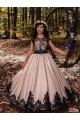 Satin & Lace Ball Gown Long Sleeveless Flower Girl Dress for Wedding Glasgow