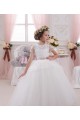 Tulle & Lace Ball Gown Long Sleeveless Flower Girl Dress Glasgow