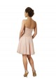 Soft Chiffon & Lace A-Line Knee Length Sleeveless Pink Cocktail Dresses Glasgow